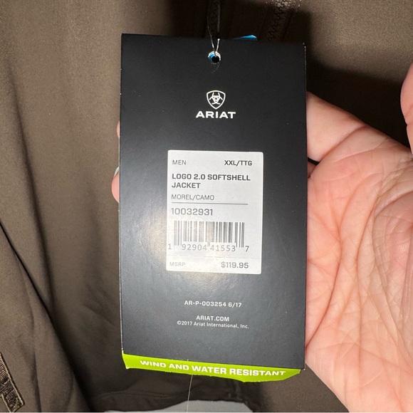 Ariat Logo 2.0 EcoDry Softshell Jacket in Morel/Camo - Picture 13 of 13